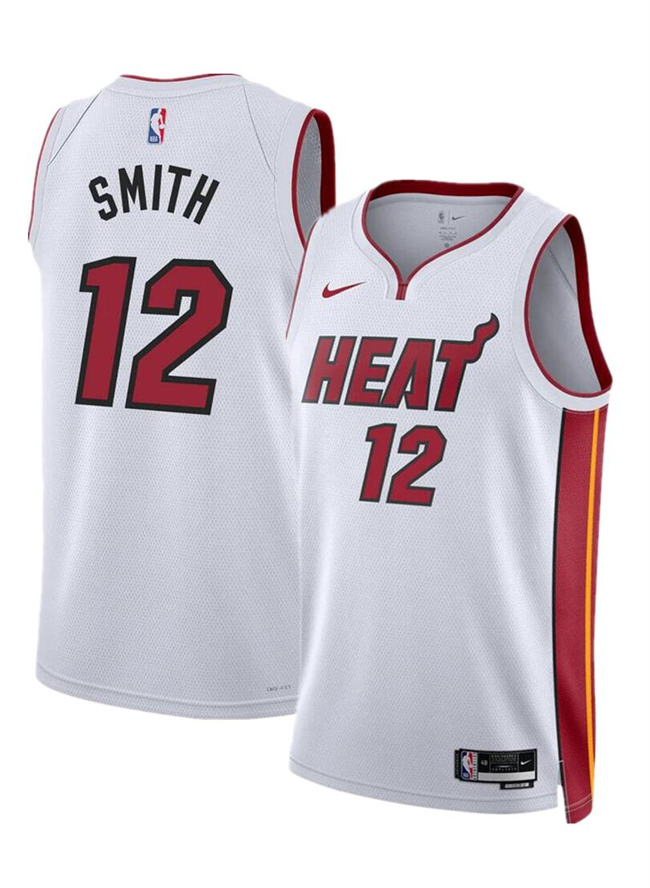 Men's Miami Heat #12 Dru Smith Black 2024 City Edition Stitched Basketball Jersey